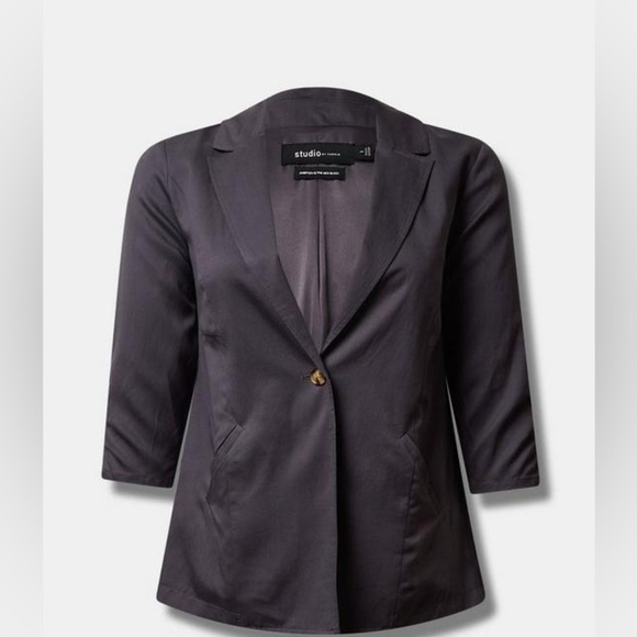 Torrid Studio Linen One Button Lightweight Blazer - Size 4 - Picture 1 of 5
